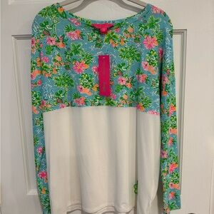 Lilly Pulitzer Women's Disney Floral Blue and White Top